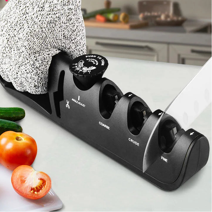 Adjustable Knife Sharpener 4 Stage Professional Tool for Knives Scissors Angle Control Home