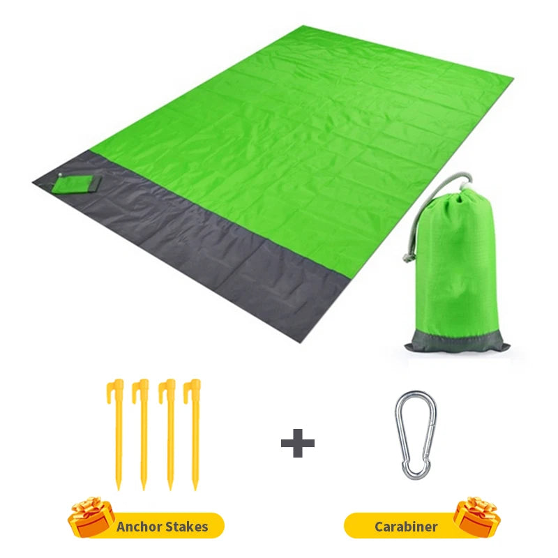 200x210cm Waterproof Beach Blanket Folding Camping Picnic Mat Lightweight Sandproof Outdoor