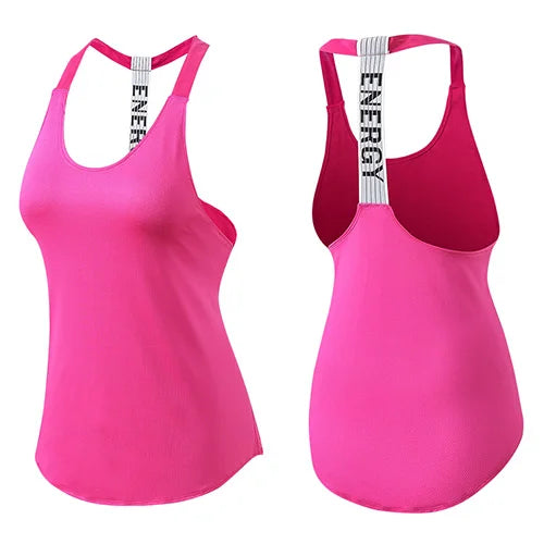 Women’s Sleeveless Backless Gym Yoga Workout Top Quick-Dry Fitness Activewear Training Shirt