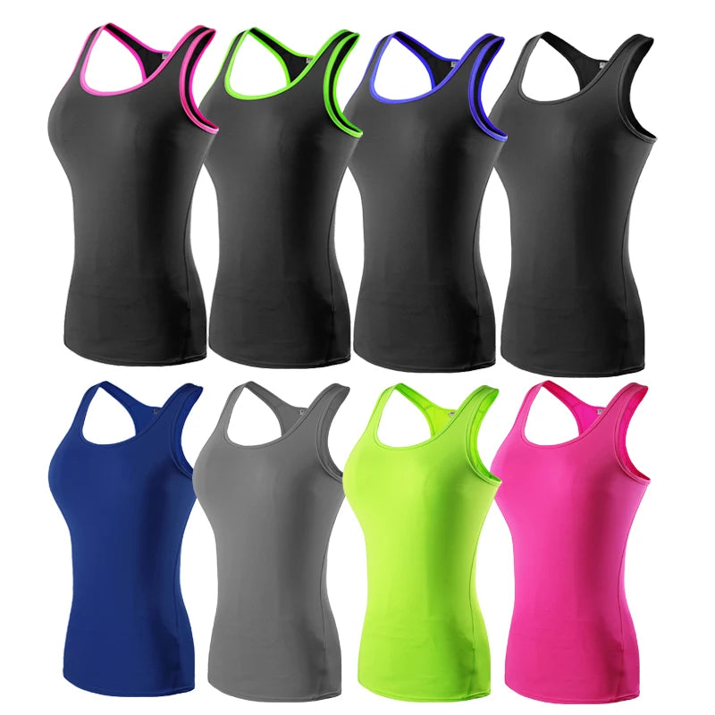Womens Quick Dry Gym Tank Top Breathable Stretch Fitness Vest Running Yoga Workout Top NZ