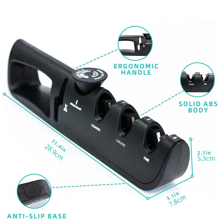 Adjustable Knife Sharpener 4 Stage Professional Tool for Knives Scissors Angle Control Home