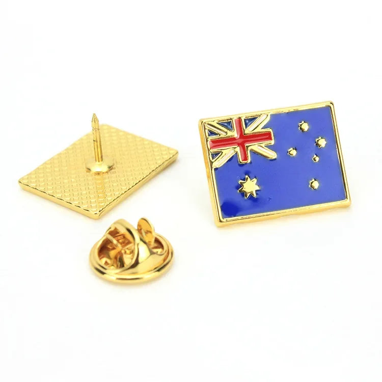 National Flags Enamel Pins Brooch Set – France, Spain, USA, UK, Italy, Canada, Dubai & More Gifts