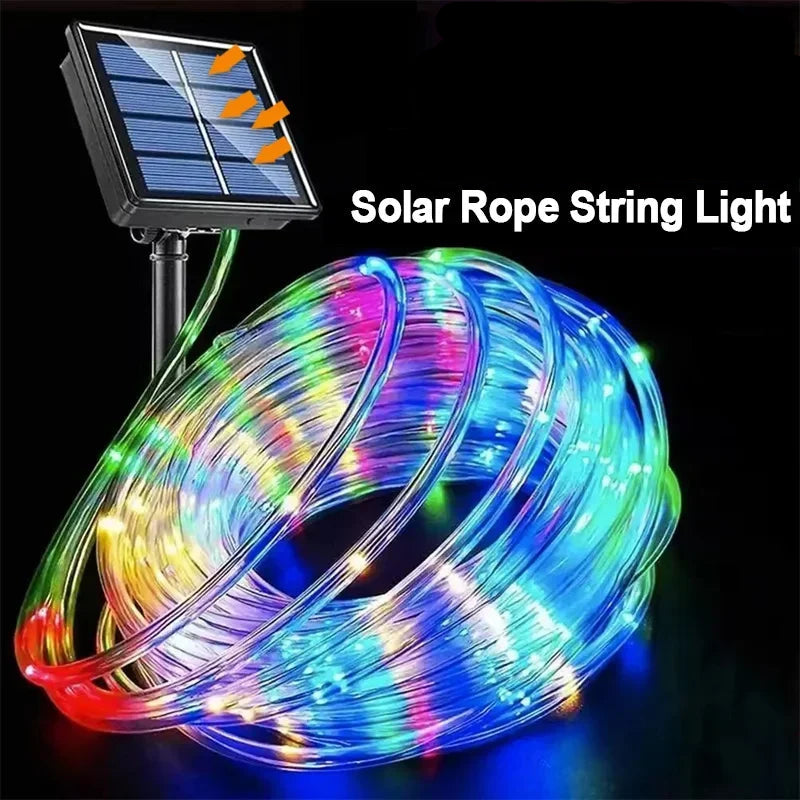 LED Solar String Lights 50/100LED Waterproof Rope Fairy Lights for Outdoor Garden and Patio Decor