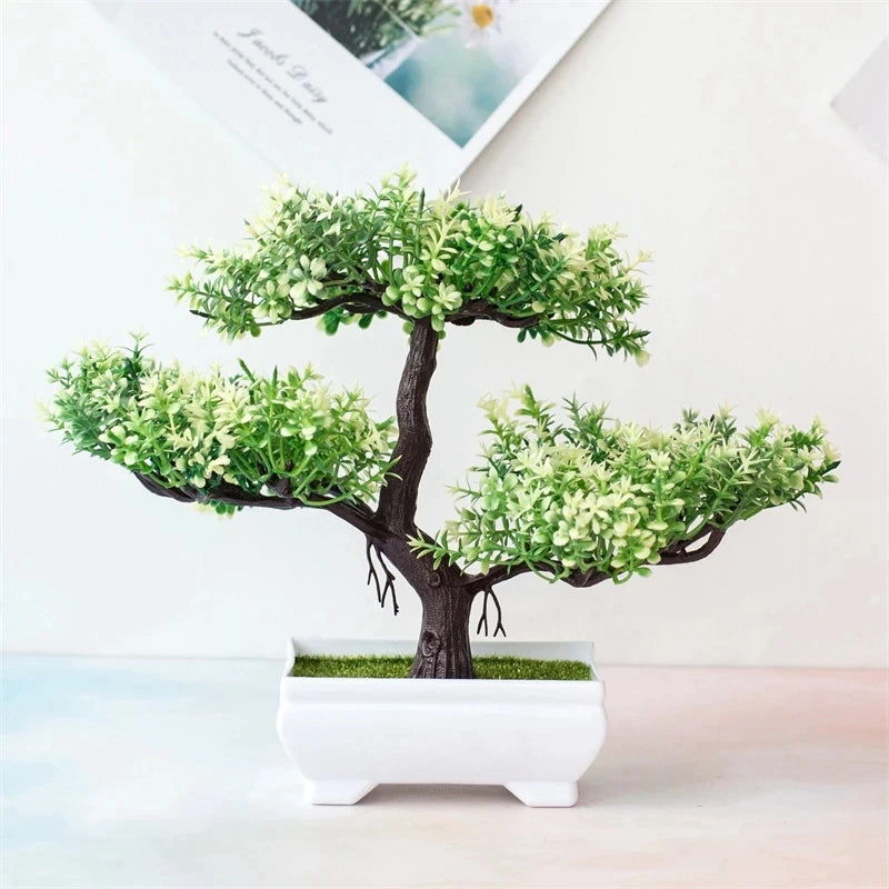 Artificial Bonsai Plant – Small Potted Faux Tree for Home, Table, Garden, Office & Hotel Décor