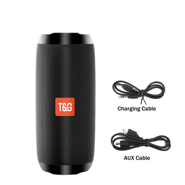 T&G TG117 Portable Bluetooth Speaker Waterproof IPX5 Outdoor Loudspeaker with FM Radio TWS