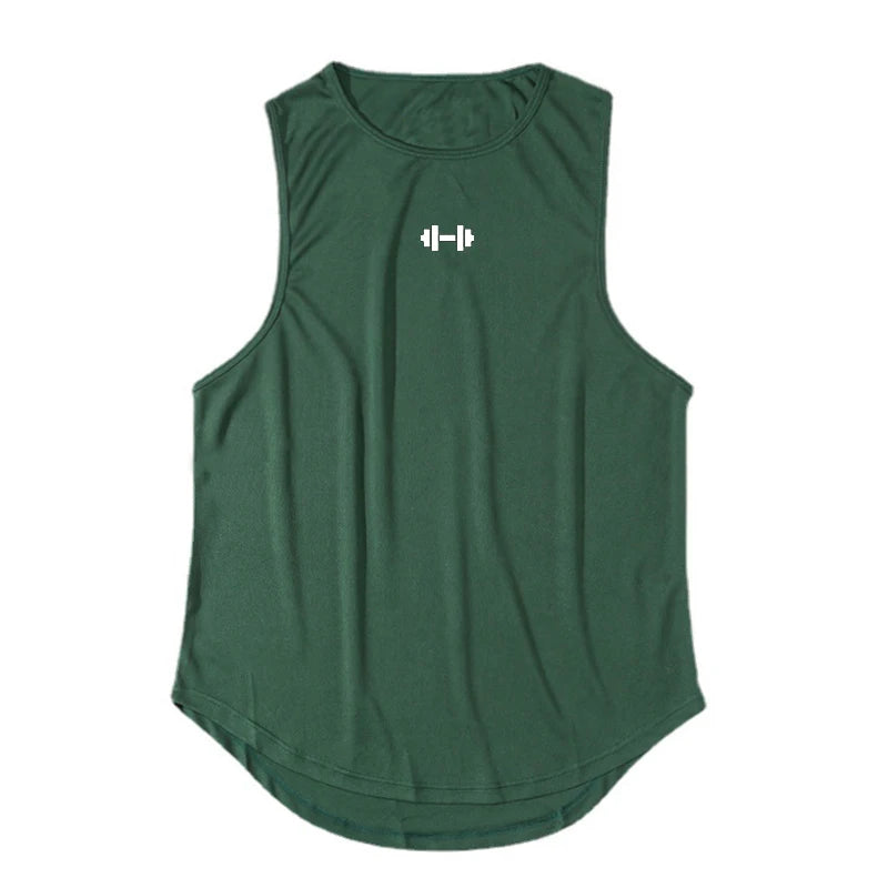 Men’s Sleeveless Gym Tank Top Quick Dry Workout Shirt Bodybuilding Fitness Basketball Training Vest