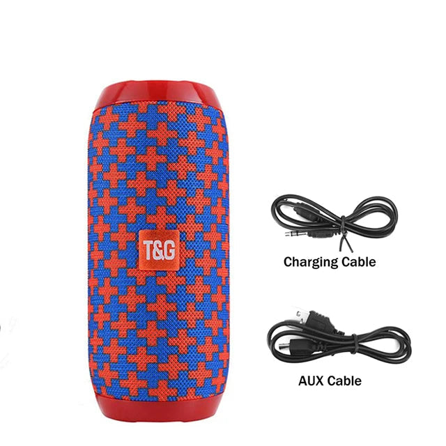 T&G TG117 Portable Bluetooth Speaker Waterproof IPX5 Outdoor Loudspeaker with FM Radio TWS