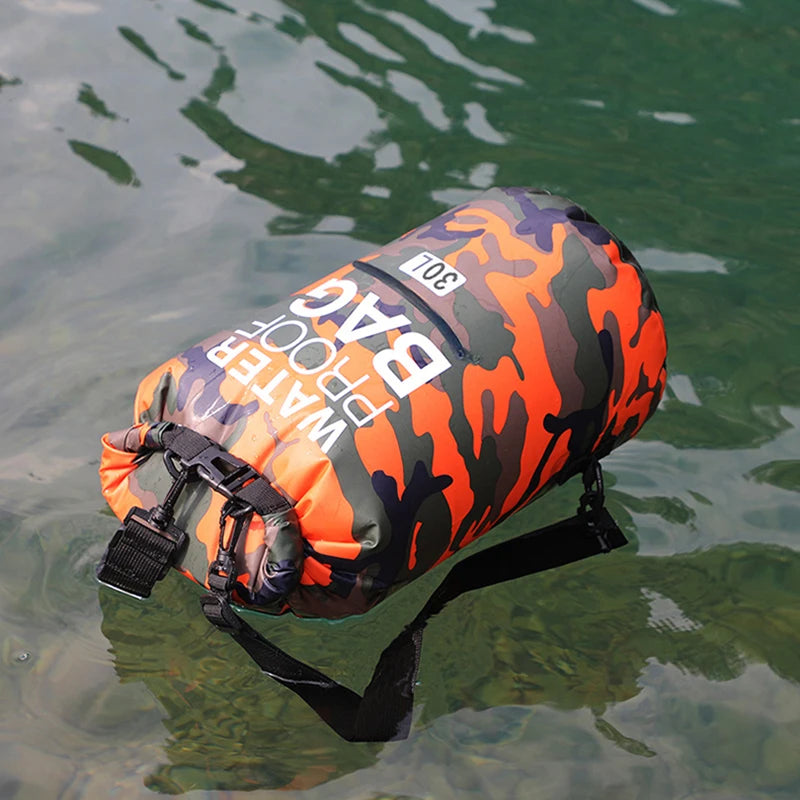 Waterproof 30L Dry Bag Backpack with Wet Separation Pocket for Kayaking Boating Outdoor Kit Pack