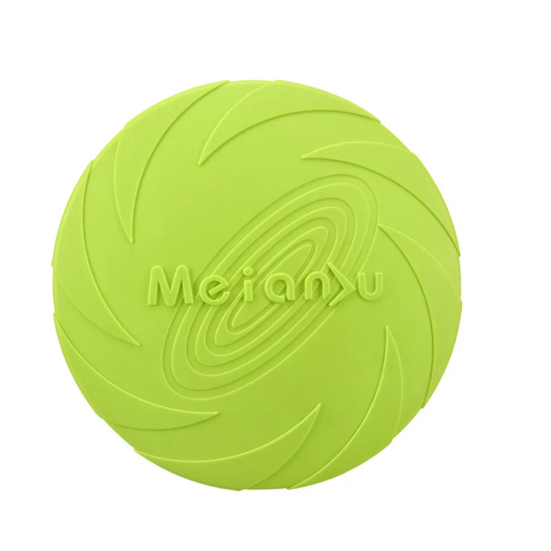 Silicone Flying Disc Dog Toy Durable Chew Resistant Outdoor Training Fetch Toy Multicolour