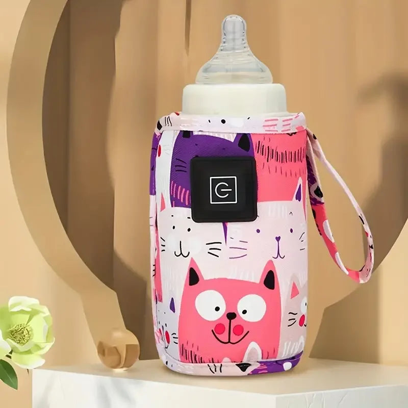 USB Milk Water Warmer Portable Travel Bottle Heater with Insulated Bag for Baby Feeding on the Go