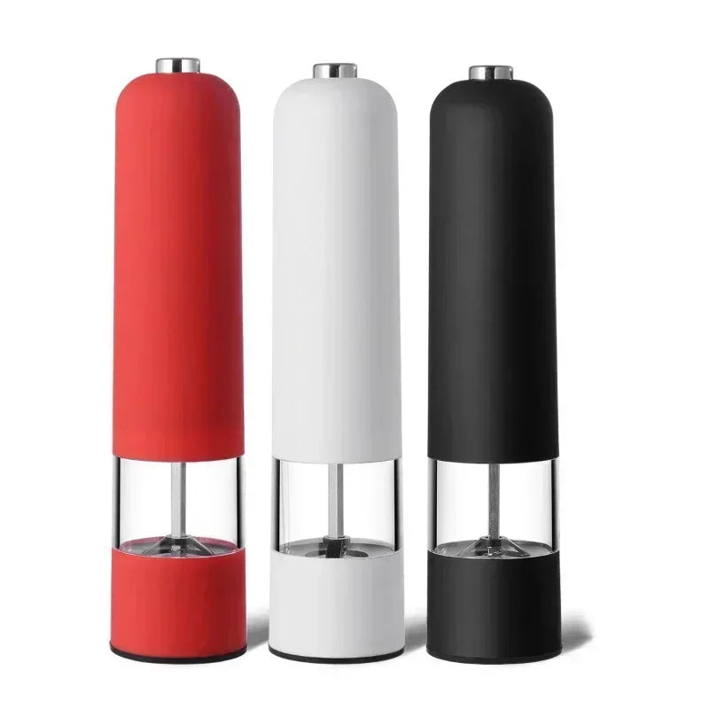 Electric Salt and Pepper Grinder with LED Light Adjustable Coarseness Automatic Spice Mill Kitchen Tool