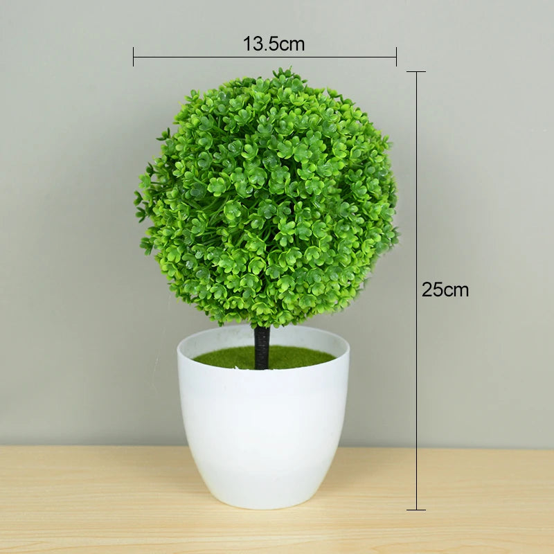 Artificial Bonsai Plant – Small Potted Faux Tree for Home, Table, Garden, Office & Hotel Décor