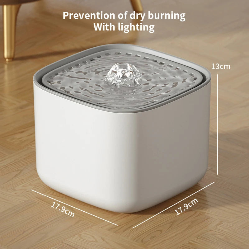 3L Cat Water Fountain Automatic Recirculating Filtered USB Electric Silent Pet Drinking Dispenser