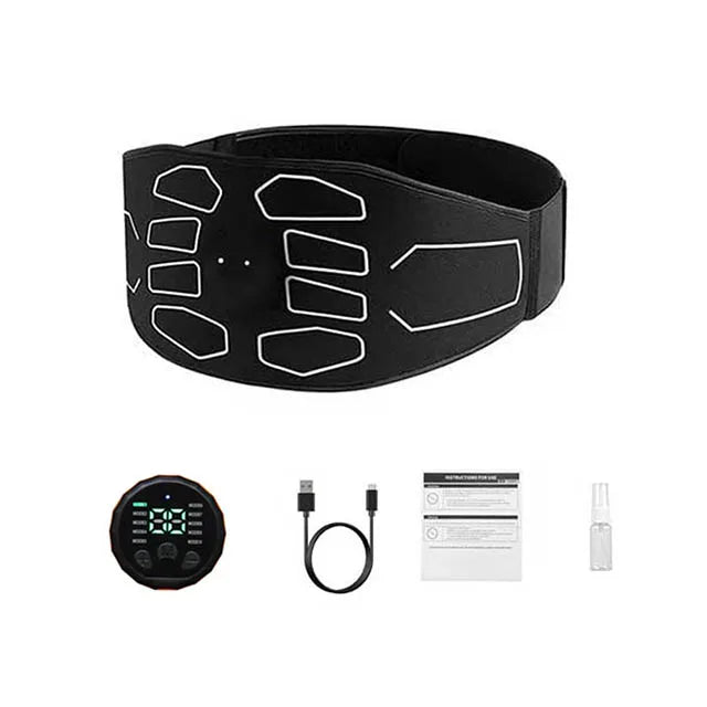 EMS Abdominal Toning Belt Electric Muscle Stimulator Abs Trainer Waist Slimming Body Shaper Pro USB