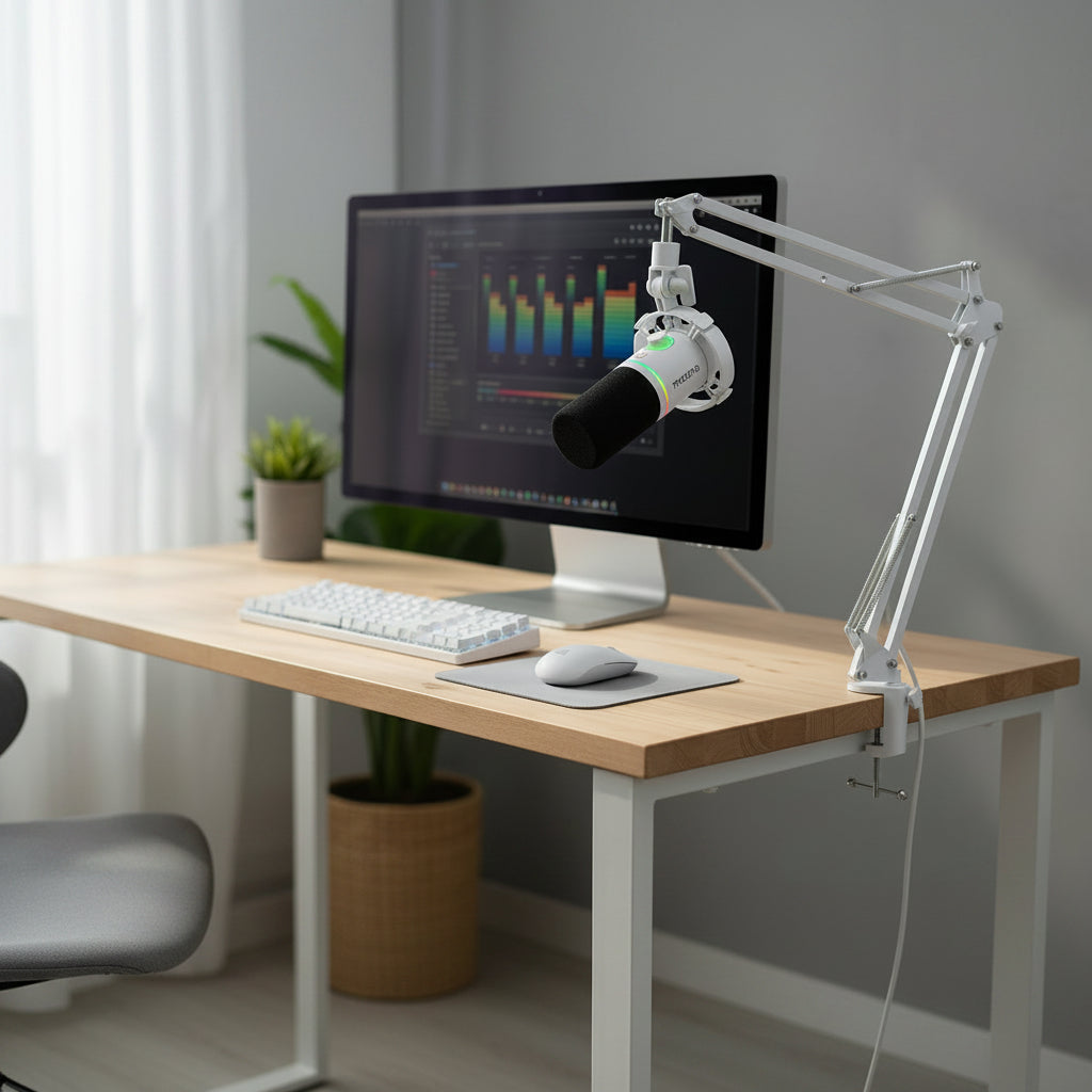 MAONO PD200XS USB XLR Dynamic Microphone Kit with Boom Arm for Streaming Gaming Podcast Studio