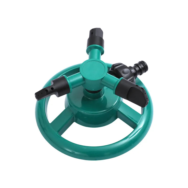 360° Rotating Lawn Sprinkler Garden Watering System 3-Prong Plastic Irrigation Sprayer for Plants