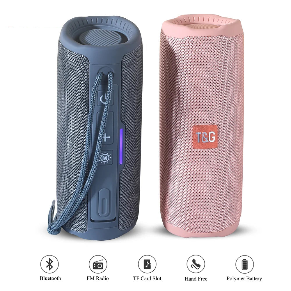 TG365 Bluetooth Speaker – Dual Bass, Wireless Subwoofer, Waterproof, LED, Outdoor Boombox with FM & AUX