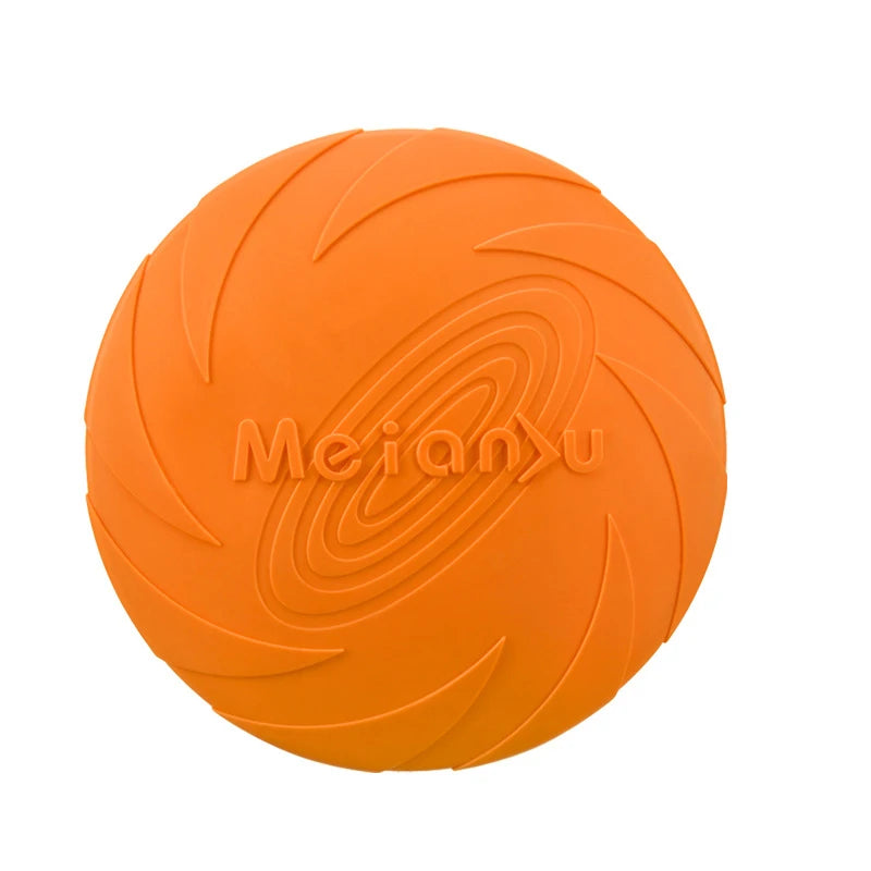 Silicone Flying Disc Dog Toy Durable Chew Resistant Outdoor Training Fetch Toy Multicolour
