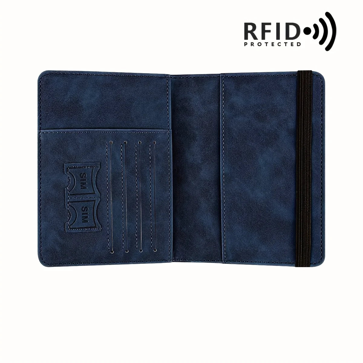 Retro PU Passport Holder RFID Blocking Travel Wallet with Card Slots Multi-Function Travel Organiser
