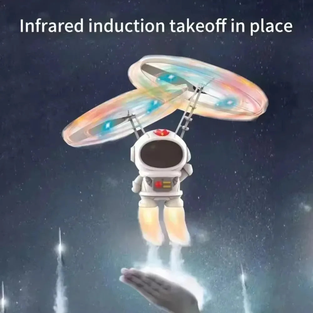Levitating Luminous Flying Robot Astronaut Hand-Controlled Drone Toy for Kids