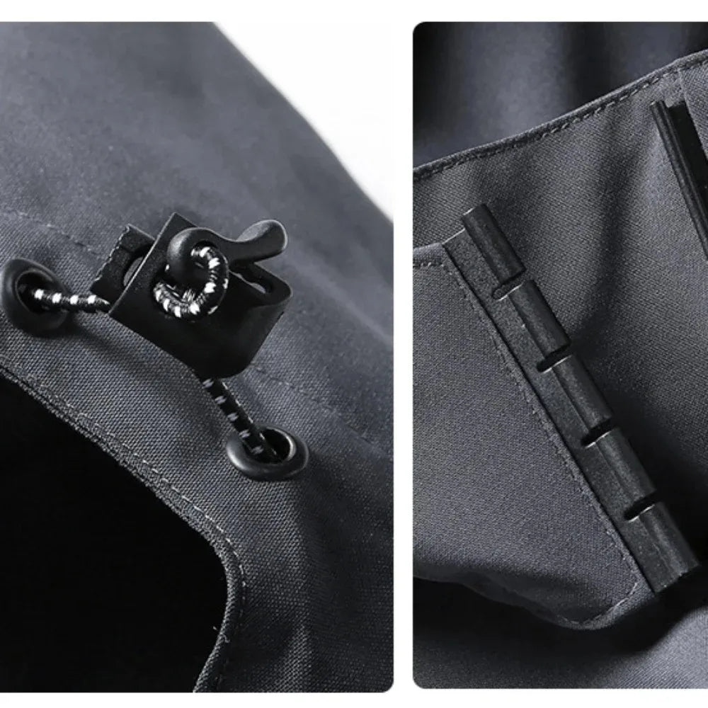 Men’s Lightweight Waterproof Rain Jacket Hooded Windproof Outdoor Hiking Climbing Fishing Coat