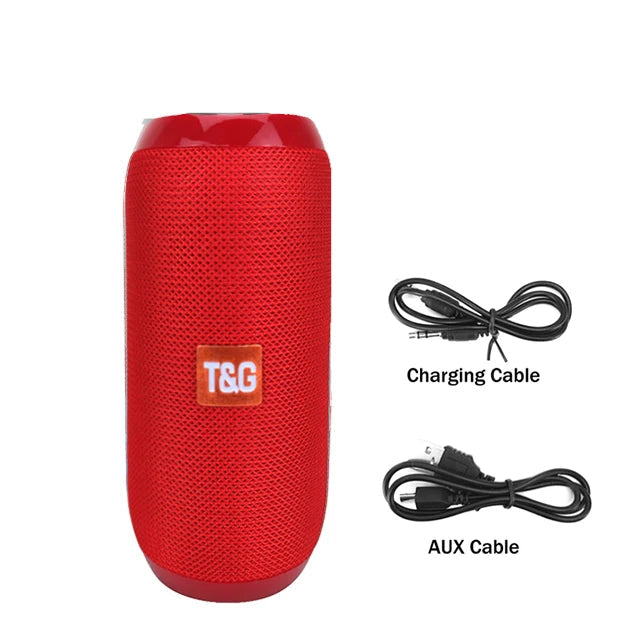 T&G TG117 Portable Bluetooth Speaker Waterproof IPX5 Outdoor Loudspeaker with FM Radio TWS