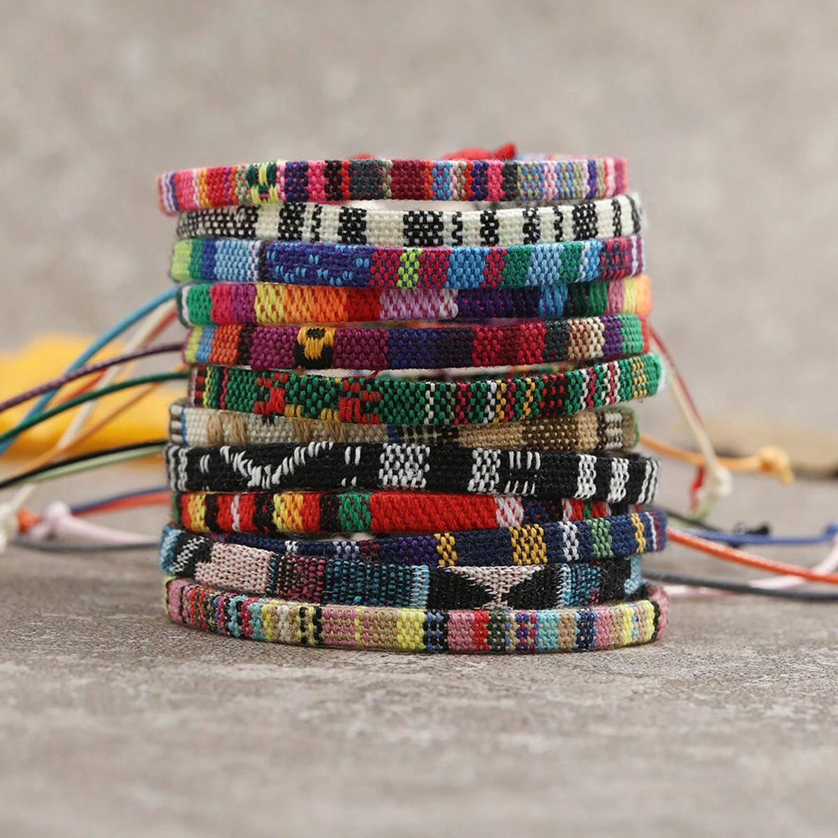 12pcs Surfer Beach Bracelet Set for Men & Women Handmade Braided Summer Festival Jewellery