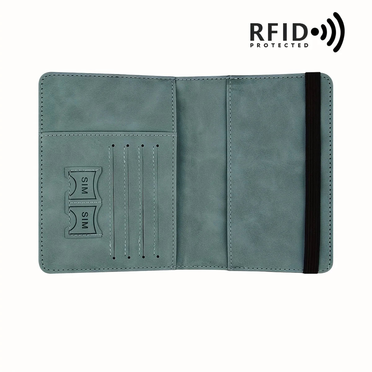 Retro PU Passport Holder RFID Blocking Travel Wallet with Card Slots Multi-Function Travel Organiser