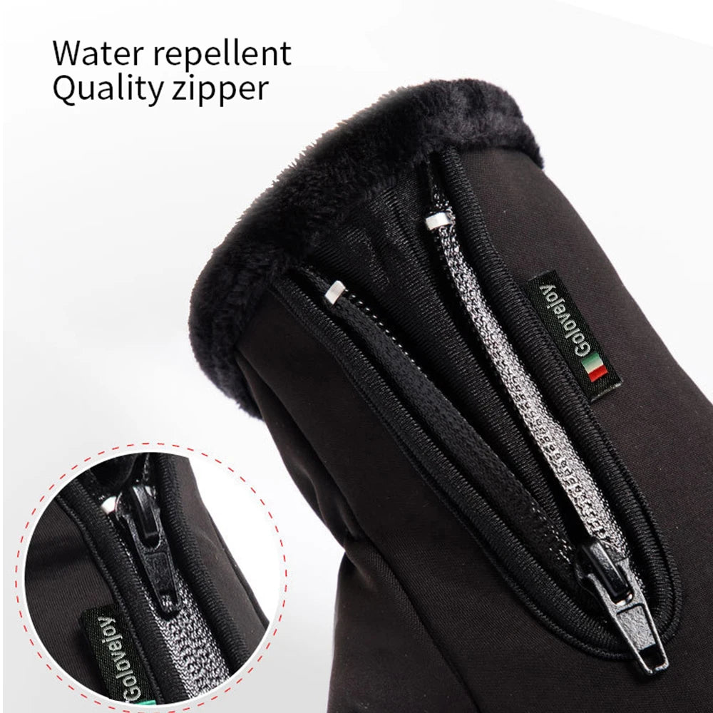 Winter Motorcycle Gloves Thermal Waterproof Touchscreen Windproof Gloves for Cold Weather Riding