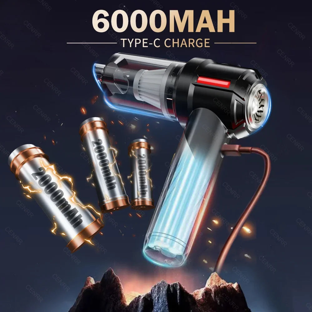 High Pressure Cordless Car Vacuum Cleaner – Portable Handheld Mini Vacuum Cleaner, Strong Suction