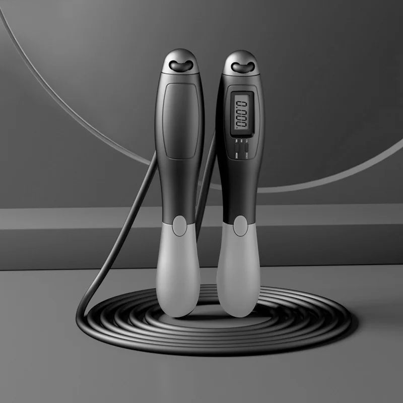 Adjustable Digital Counting Jump Rope Steel Skipping Rope Fitness Cardio Training for Adults