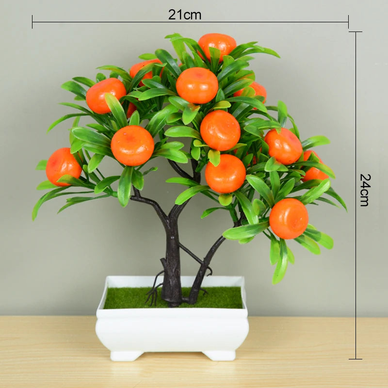 Artificial Bonsai Plant – Small Potted Faux Tree for Home, Table, Garden, Office & Hotel Décor