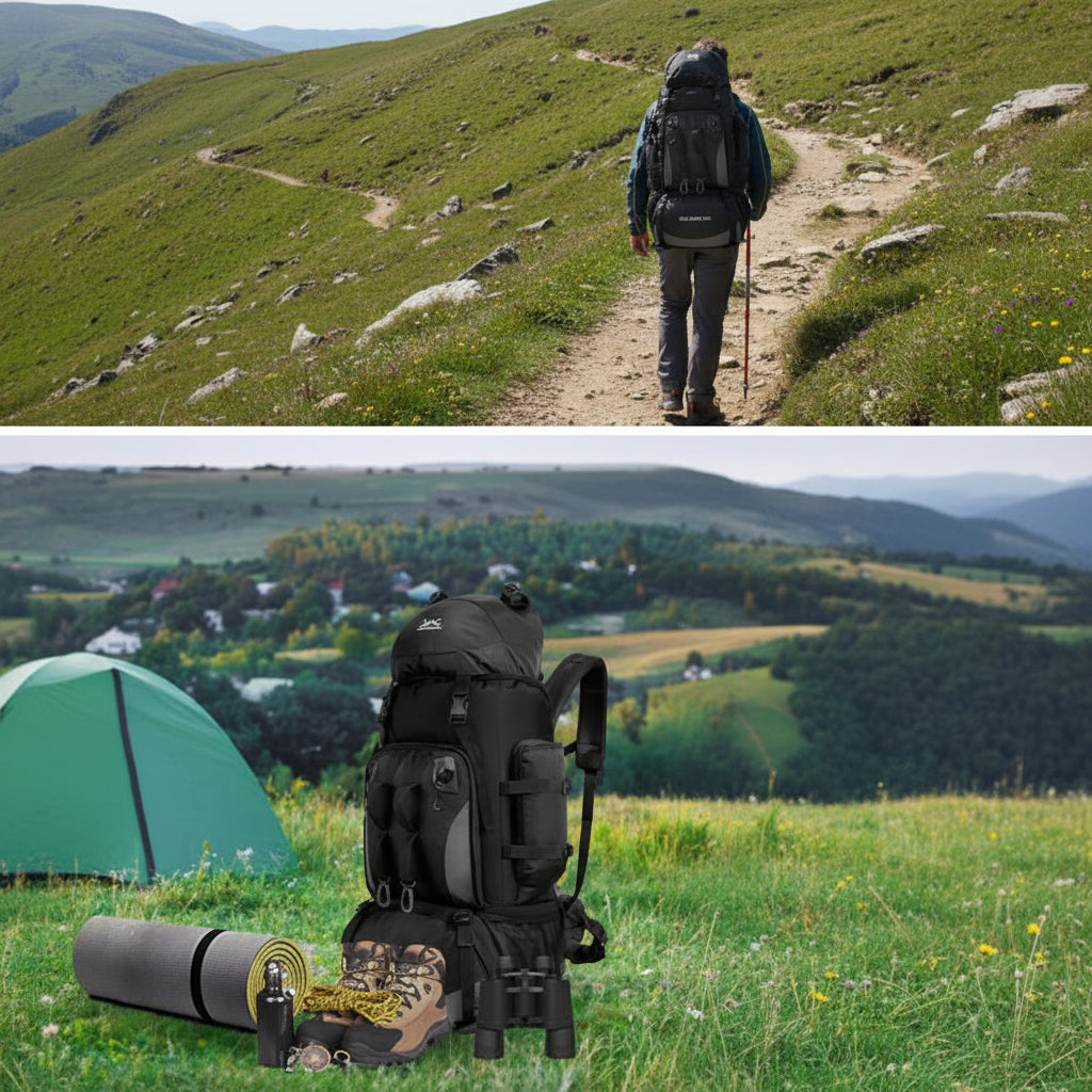 90L Waterproof Hiking Backpack Large Capacity Trekking Rucksack Camping Travel Outdoor Bag Pack Gear