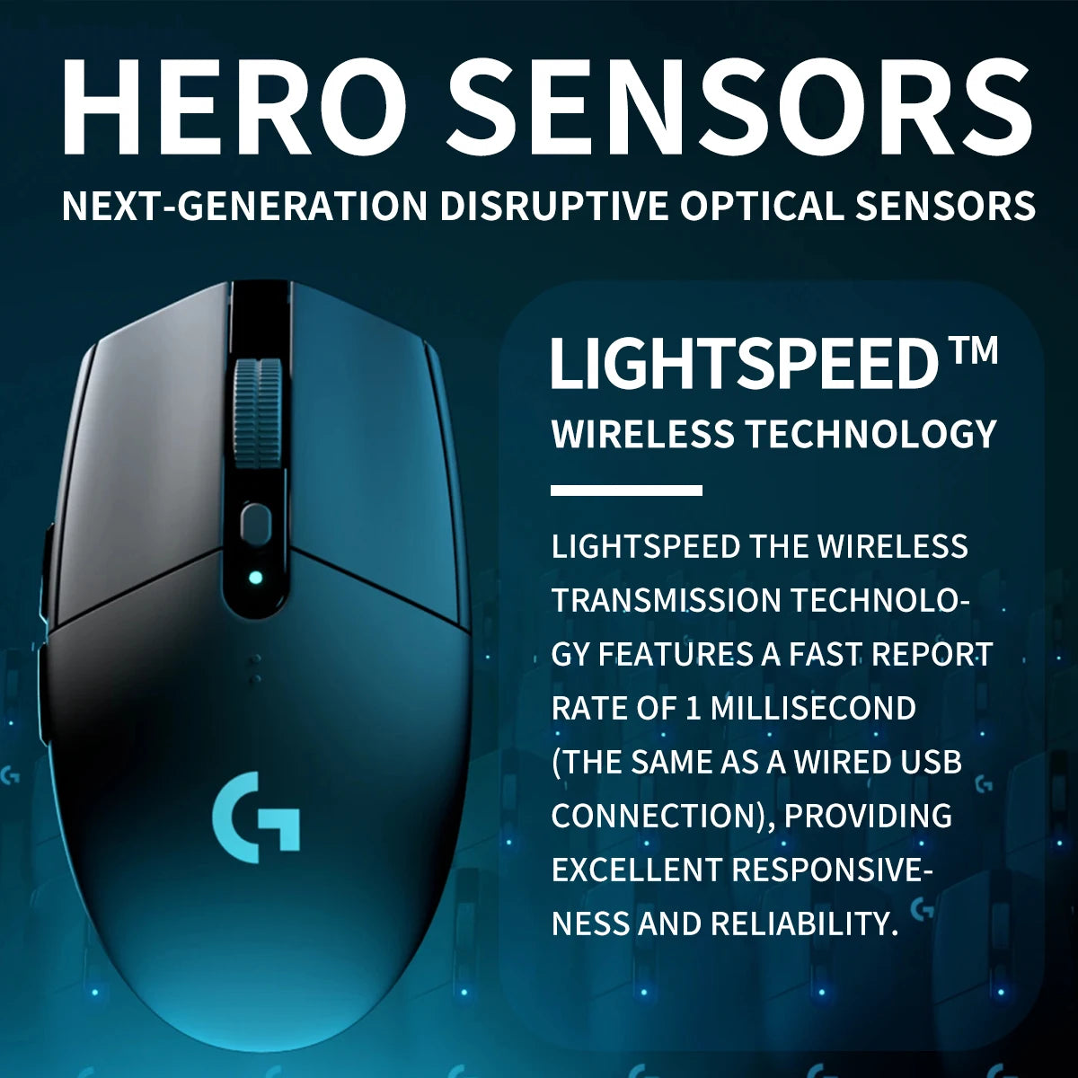 LOGITECH G304 G305 Wireless Gaming Mouse HERO 12000 DPI LIGHTSPEED FPS Gaming Precision Mouse