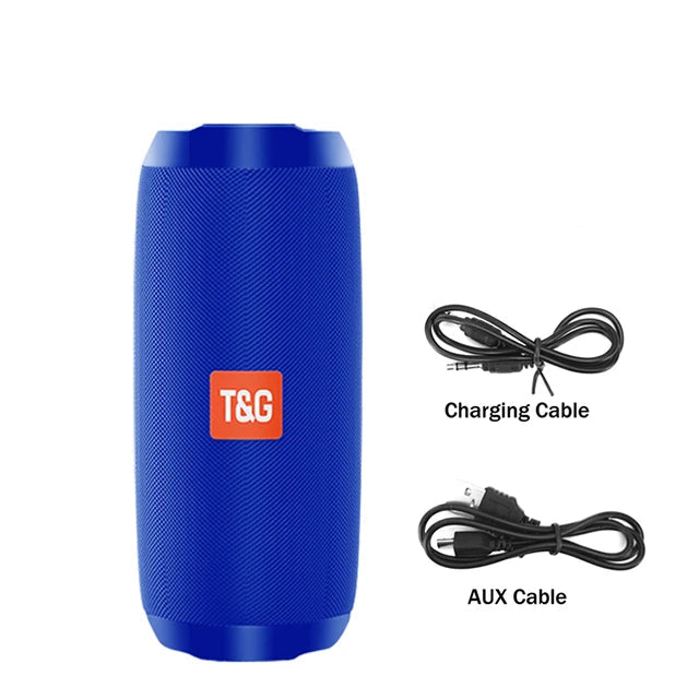 T&G TG117 Portable Bluetooth Speaker Waterproof IPX5 Outdoor Loudspeaker with FM Radio TWS