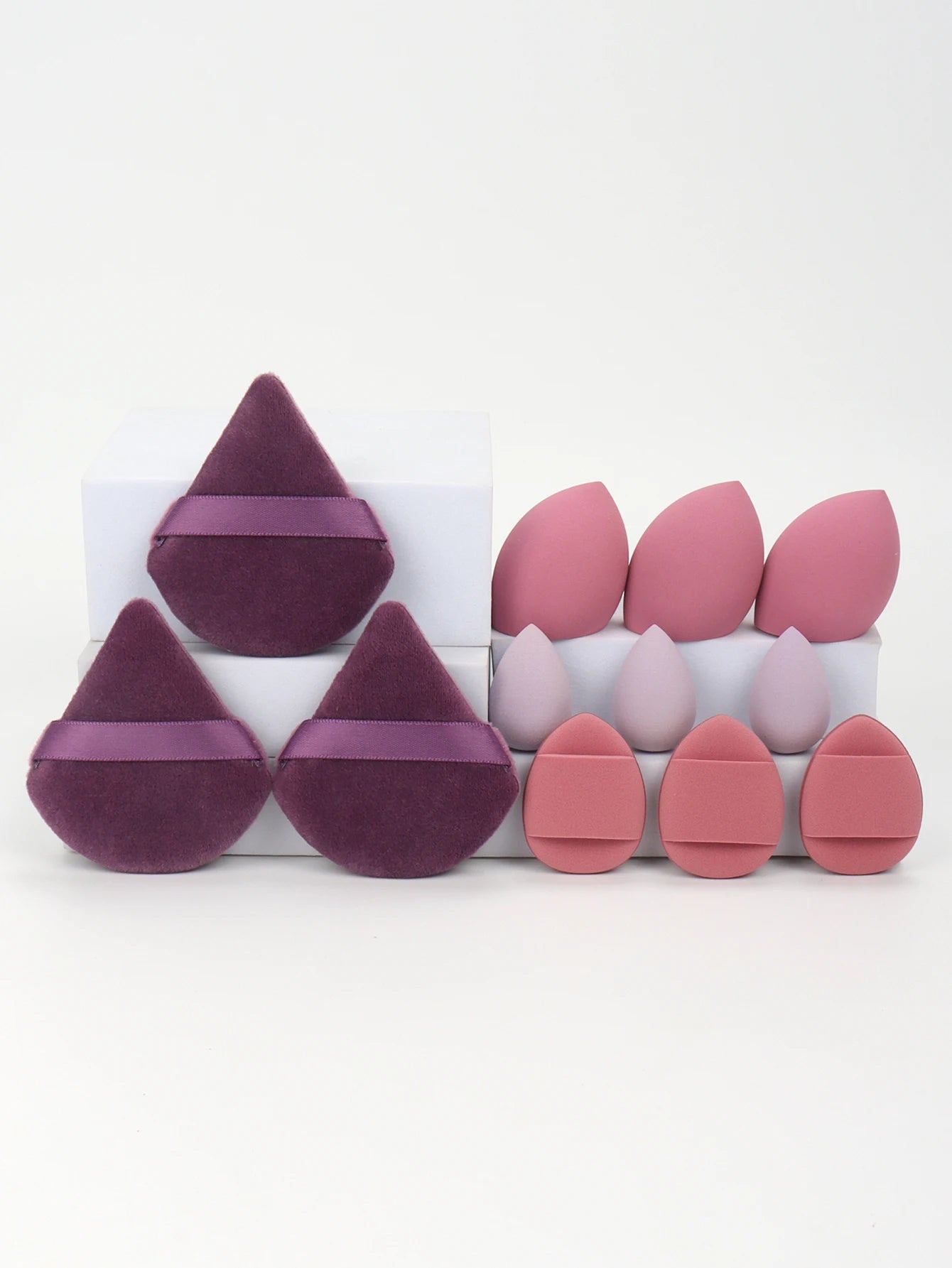 12-Piece All Purpose Makeup Sponge Set | Beauty Eggs, Loose Powder & Air Cushion Puffs