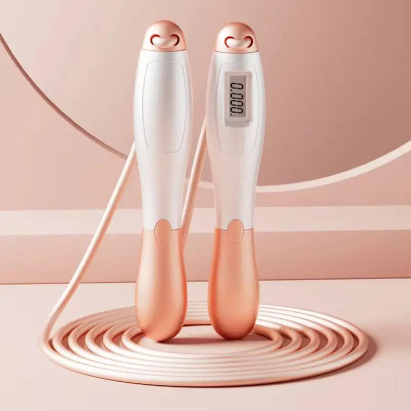Adjustable Digital Counting Jump Rope Steel Skipping Rope Fitness Cardio Training for Adults