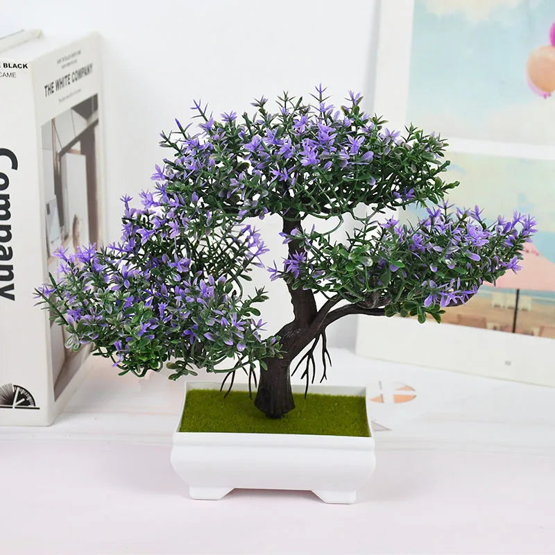 Artificial Bonsai Plant – Small Potted Faux Tree for Home, Table, Garden, Office & Hotel Décor