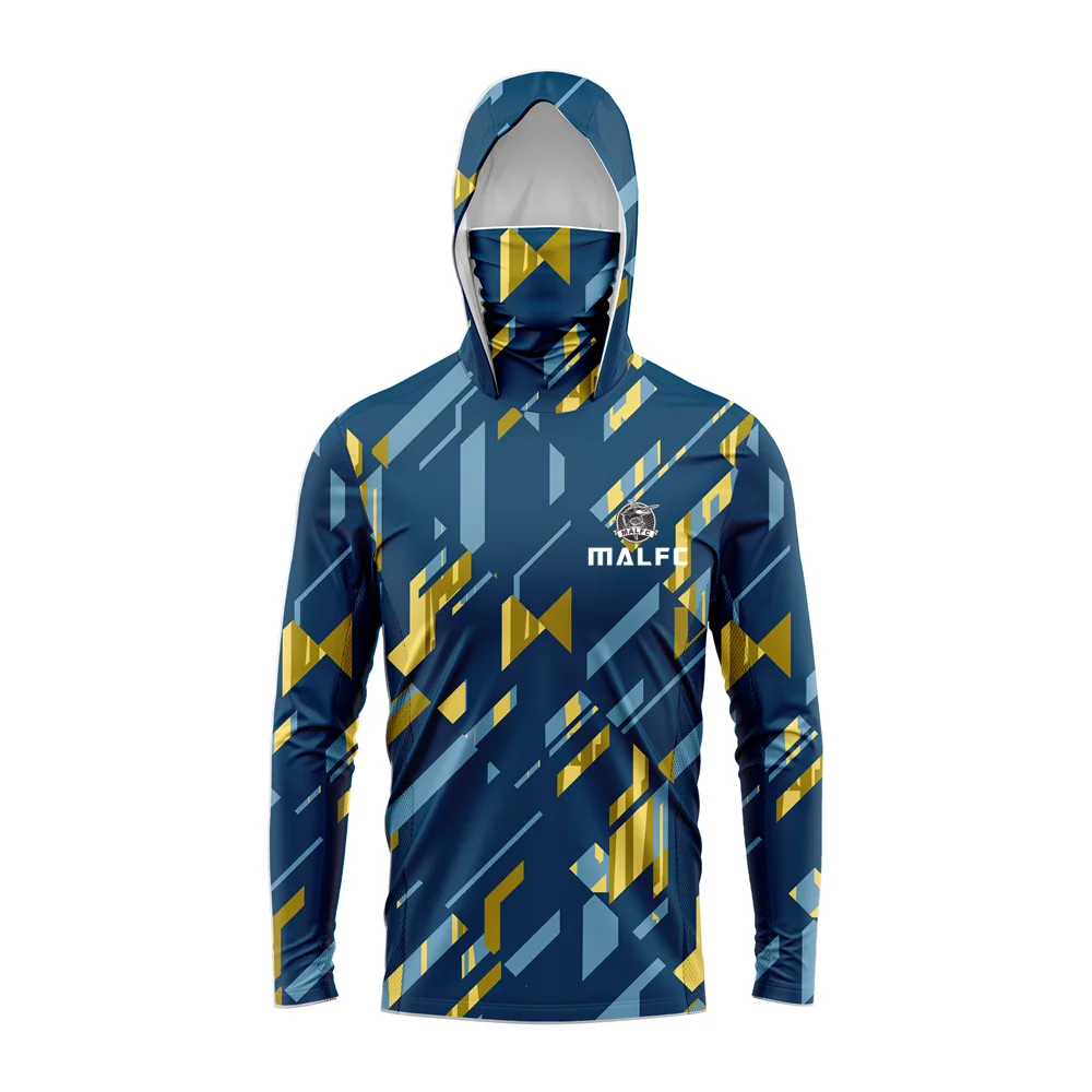 Men’s Hooded Long Sleeve Fishing Shirt UPF50 UV Protection Quick Dry Moisture Wicking Outdoor Top