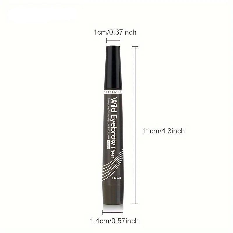 Waterproof Eyebrow Tattoo Pen with 4 Split Tip Liquid Applicator for Natural Long-Lasting Brows