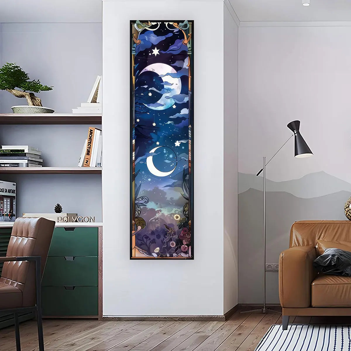 Gothic Witchy Sun Moon Tapestry Wall Hanging Aesthetic Bedroom Living Room Decor Celestial Wall Art