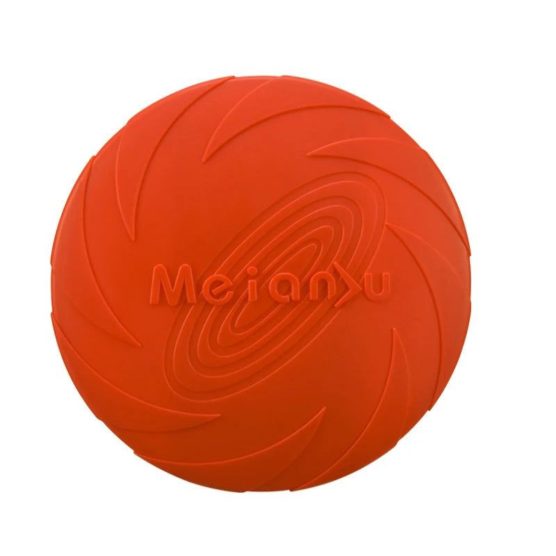 Silicone Flying Disc Dog Toy Durable Chew Resistant Outdoor Training Fetch Toy Multicolour