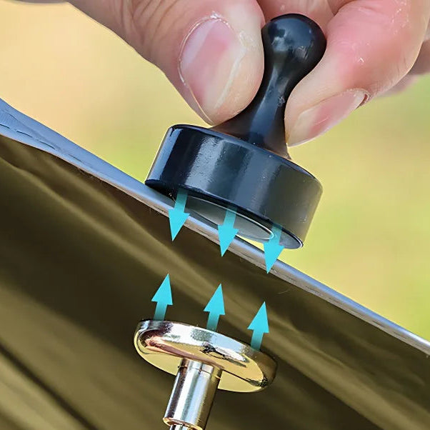 Magnetic Camping Hook Carabiner Suction Hanger for Tent Canopy Outdoor Gear Heavy Duty Portable Hook