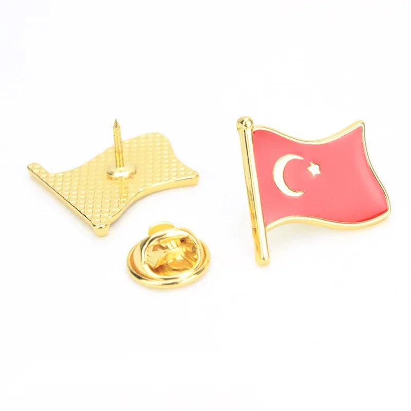 National Flags Enamel Pins Brooch Set – France, Spain, USA, UK, Italy, Canada, Dubai & More Gifts
