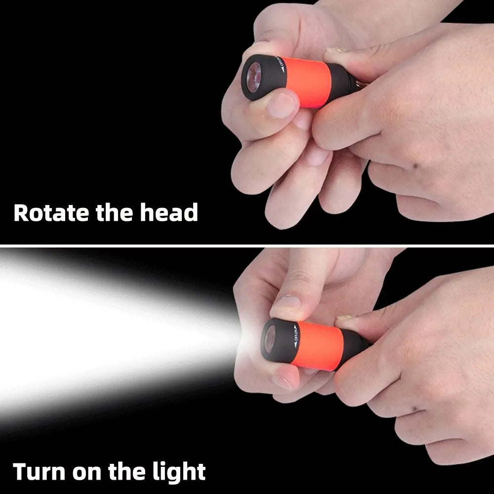 SHUSTAR Mini USB Rechargeable Flashlight Keychain Torch Portable LED Light for Camping and Outdoor