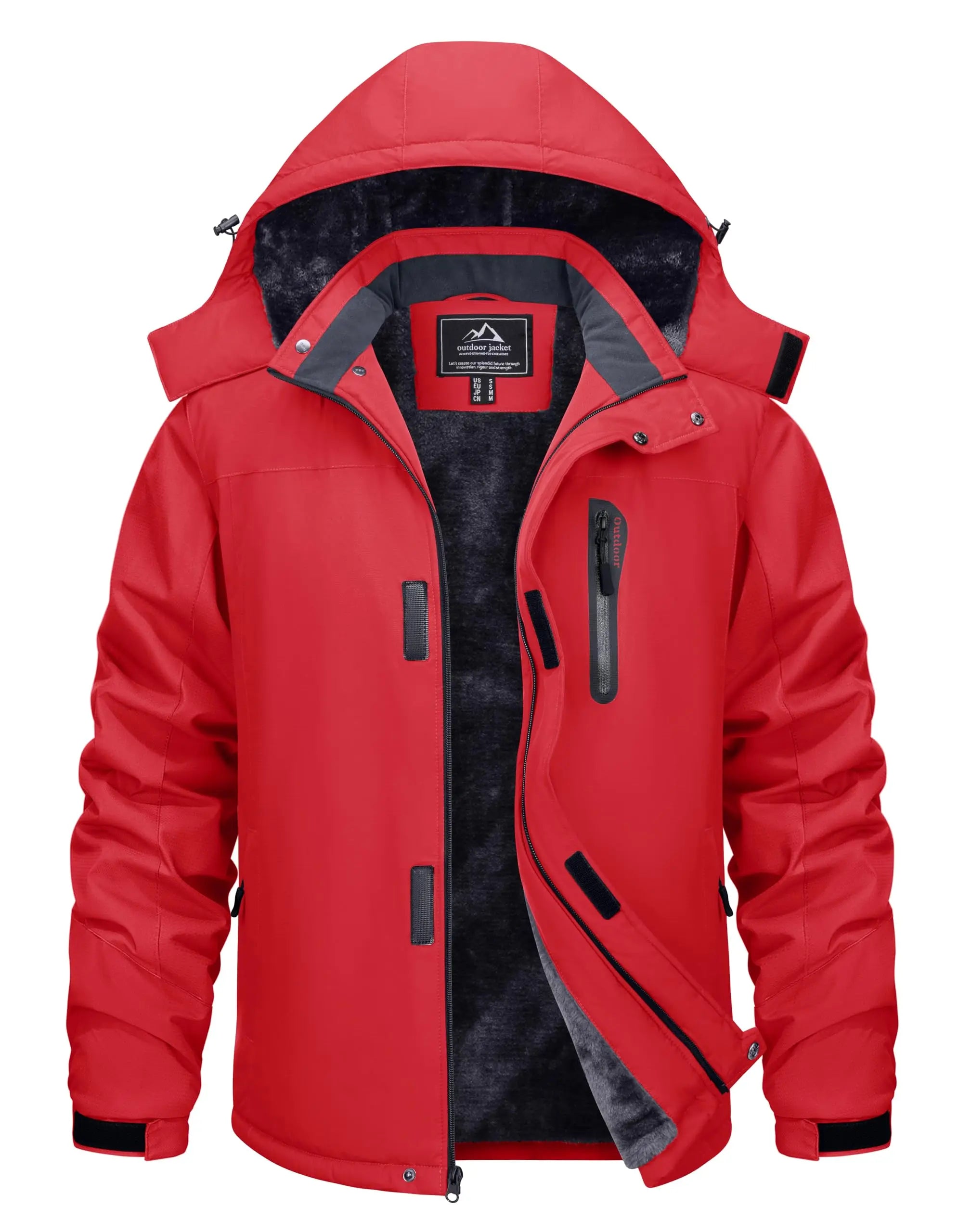 Mens Winter Ski Jacket Waterproof Fleece Lined Windproof Snowboard Hiking Coat Thermal Parka