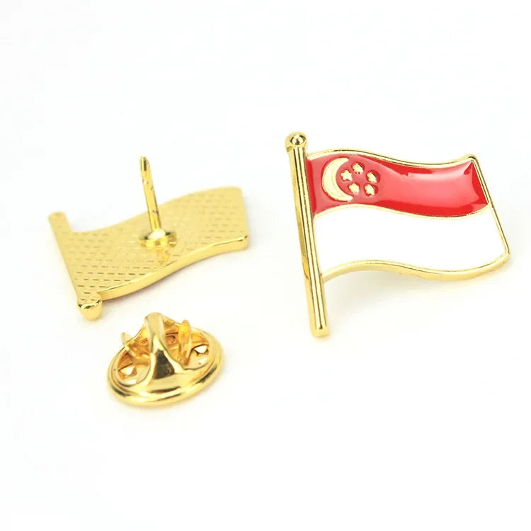 National Flags Enamel Pins Brooch Set – France, Spain, USA, UK, Italy, Canada, Dubai & More Gifts