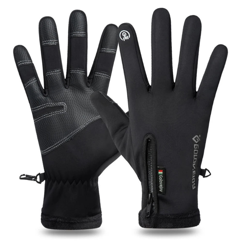 Winter Motorcycle Gloves Thermal Waterproof Touchscreen Windproof Gloves for Cold Weather Riding