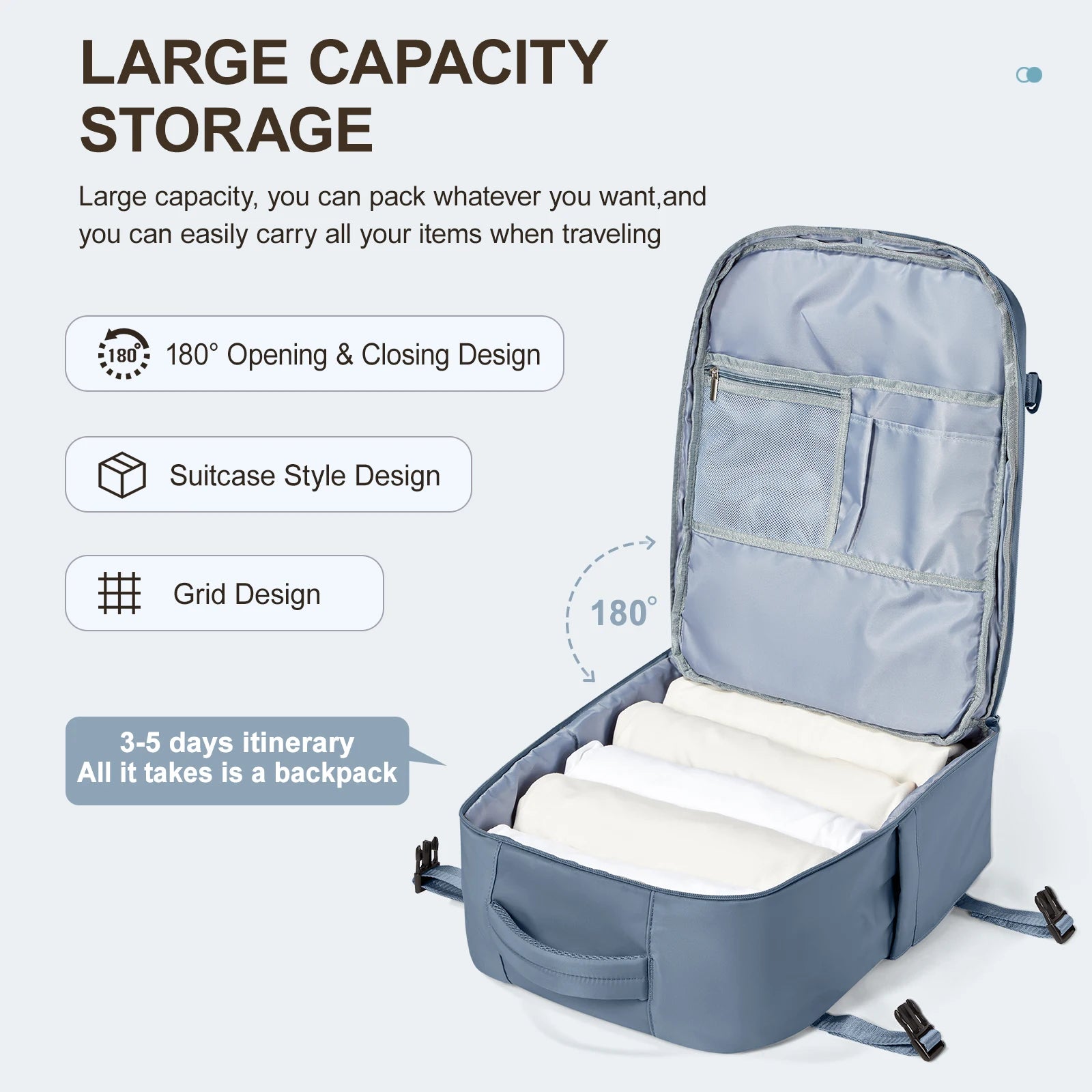 Laptop Travel Backpack Women Men Aircraft Carry-On 45x36x20 and 40x20x25 underseat bag requirements