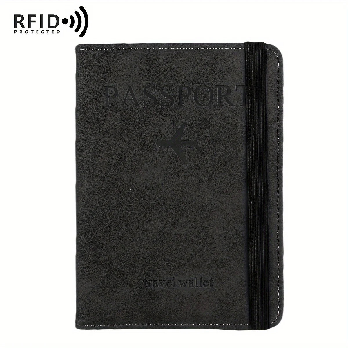 Retro PU Passport Holder RFID Blocking Travel Wallet with Card Slots Multi-Function Travel Organiser